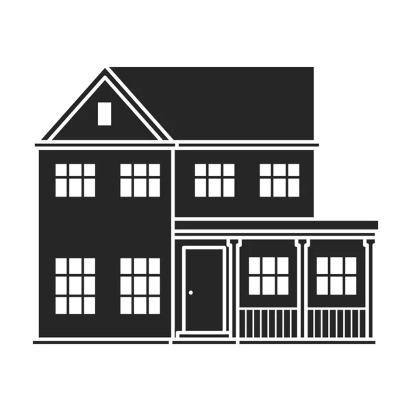 Building of apartment vector icon.Black,simple vector icon isolated on white background building of apartment. — Stock Vector