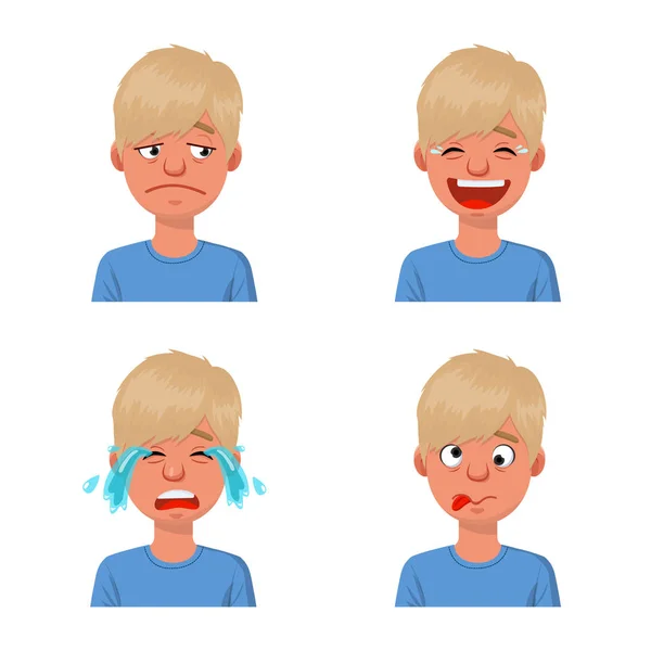 Vektor illustration av ansikte och pojke ikon. Uppsättning ansikte och unga vektor ikonen för lager. — Stock vektor