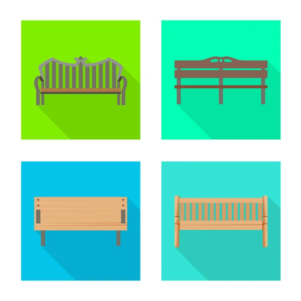 Ilustración vectorial del icono de asiento y arquitectura. Colección de asiento y material de construcción símbolo para web . — Vector de stock