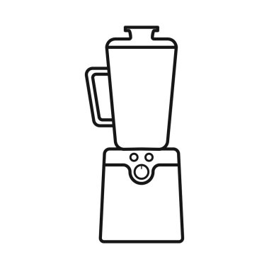 Mikser ve makine işaretinin vektör çizimi. Blender ve meyve sıkacağı stok vektörü illüstrasyonunun web ögesi.