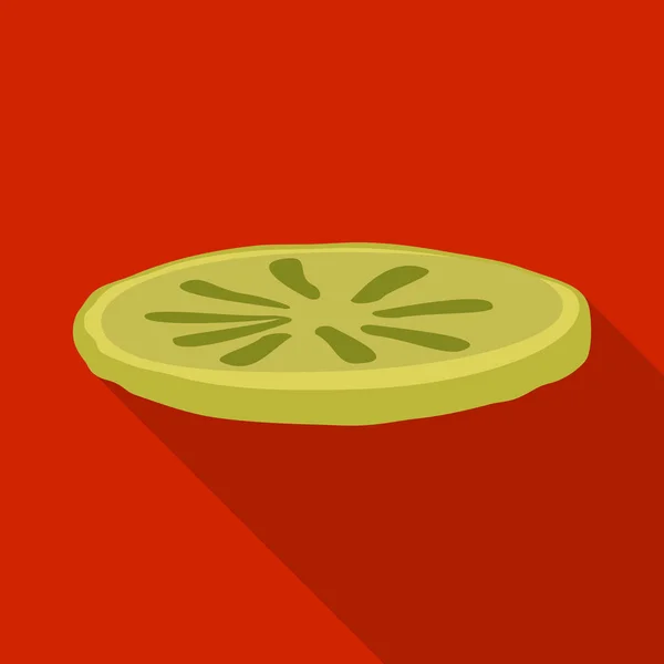 Objet isolé du logo concombre et tranche. Graphique de l'illustration vectorielle du concombre et du cornichon . — Image vectorielle