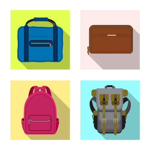 スーツケースと手荷物のロゴのベクター デザイン。株式のスーツケースや旅のベクター アイコンのコレクション. — ストックベクタ