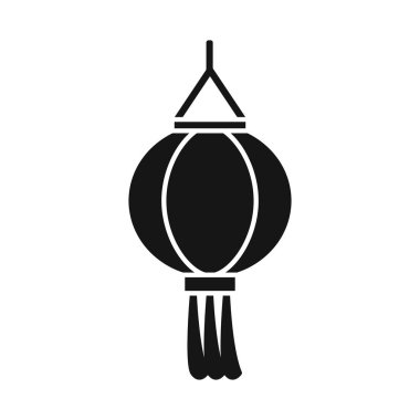 Vector design of lantern and paper icon. Set of lantern and ornament vector icon for stock.