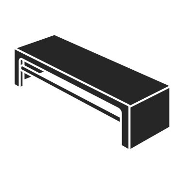 Garden seat vector icon.Black.simple vector icon isolated on white background garden seat .