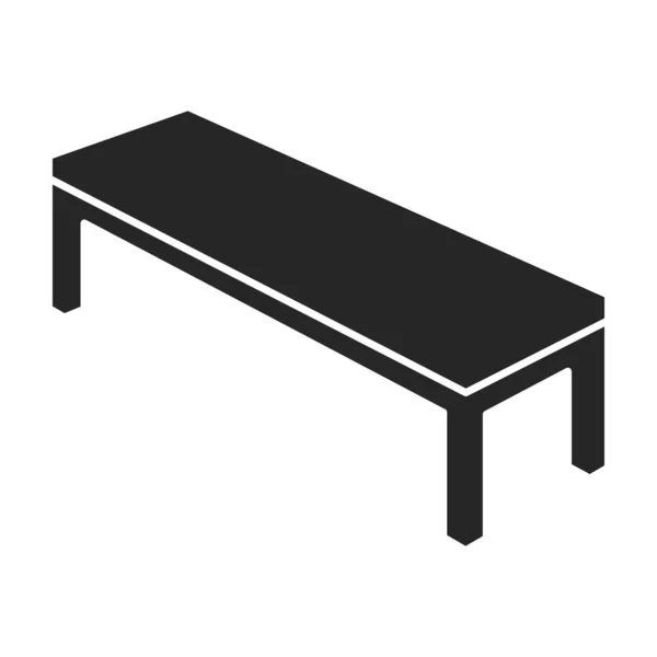 Park bench vector icon.Black.simple vector icon terisolasi di white background park bench . - Stok Vektor