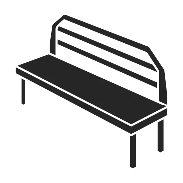 Garden seat vector icon.Black.simple vector icon terisolasi di white background garden seat  . - Stok Vektor