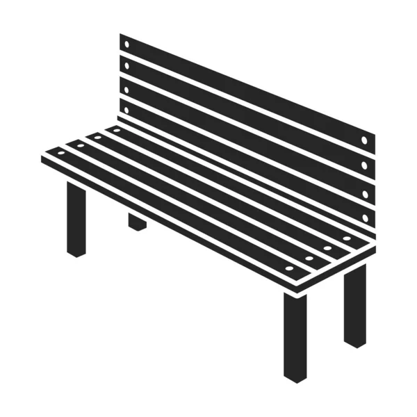 Ícone vetorial de banco de parque icon.Black.simple vetor isolado no banco de fundo branco parque . —  Vetores de Stock