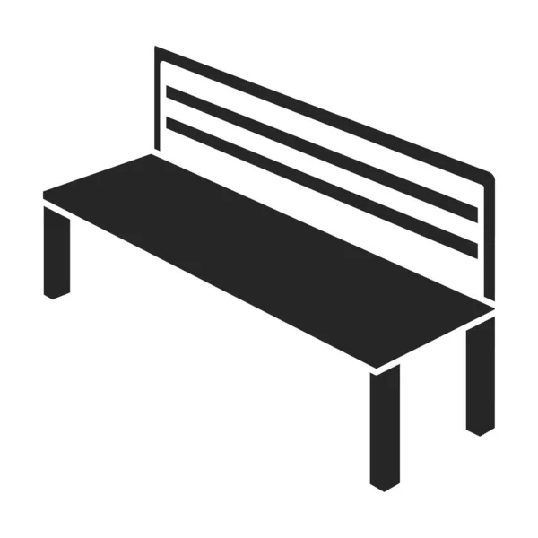 Vetor de assento de jardim icon.Black.simple ícone vetorial isolado no assento de jardim de fundo branco  . —  Vetores de Stock