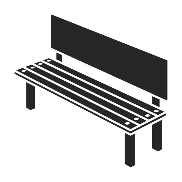 Park bench vector icon.Black.simple vector icon terisolasi di white background park bench . - Stok Vektor