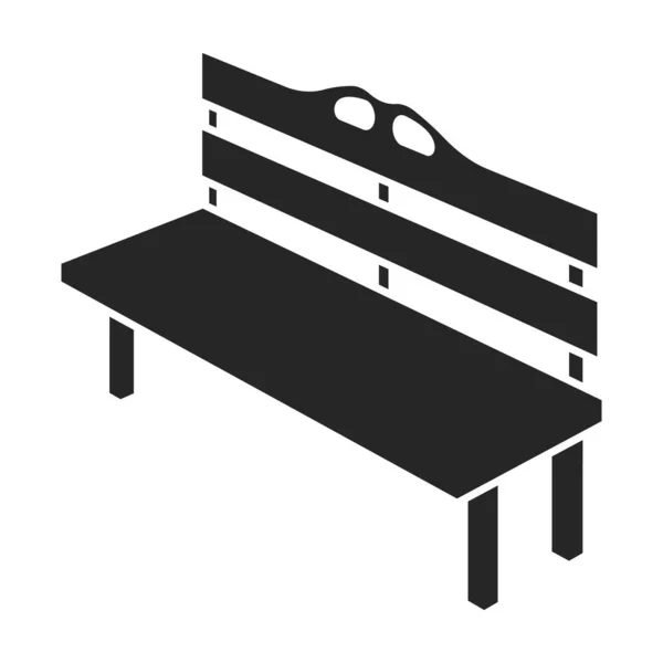 Icono de vector de asiento de jardín icon.Black.simple icono de vector aislado en asiento de jardín de fondo blanco  . — Vector de stock