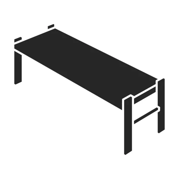 Park bench vector icon.Black.simple vector icon terisolasi di white background park bench . - Stok Vektor