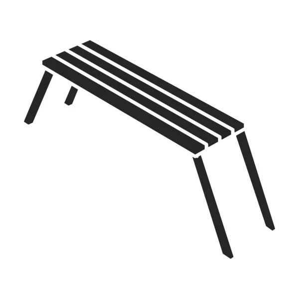 Park bench vector icon.Black.simple vector icon terisolasi di white background park bench . - Stok Vektor