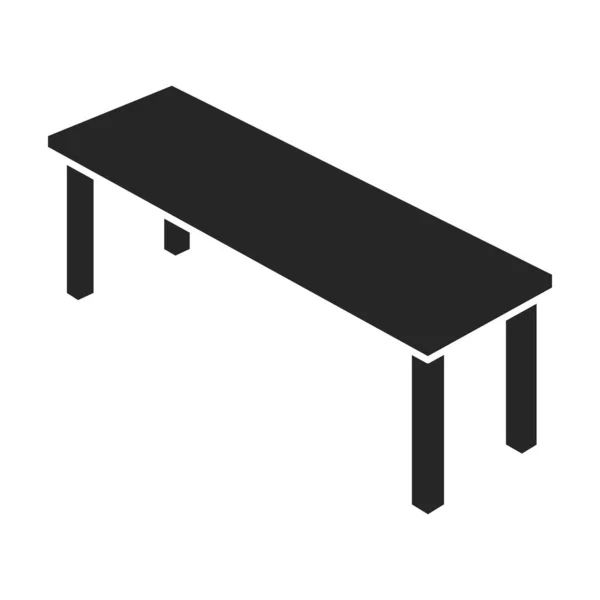 Park bench vector icon.Black.simple vector icon isolated on white background park bench. — 图库矢量图片