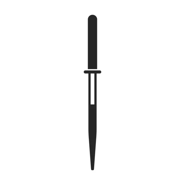 Gotero icono vectorial .Black.simple icono vectorial aislado sobre fondo blanco gotero . — Vector de stock