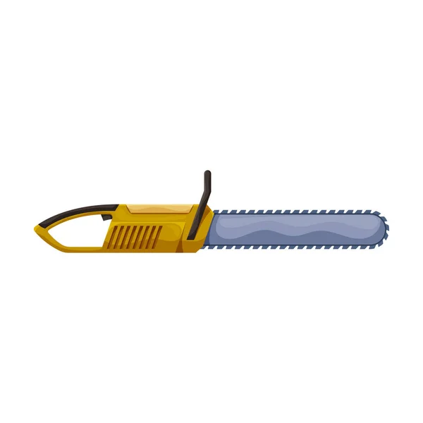 Chainsaw vector icon.Cartoon vector icon isolated on white background chainsaw. — Stock Vector