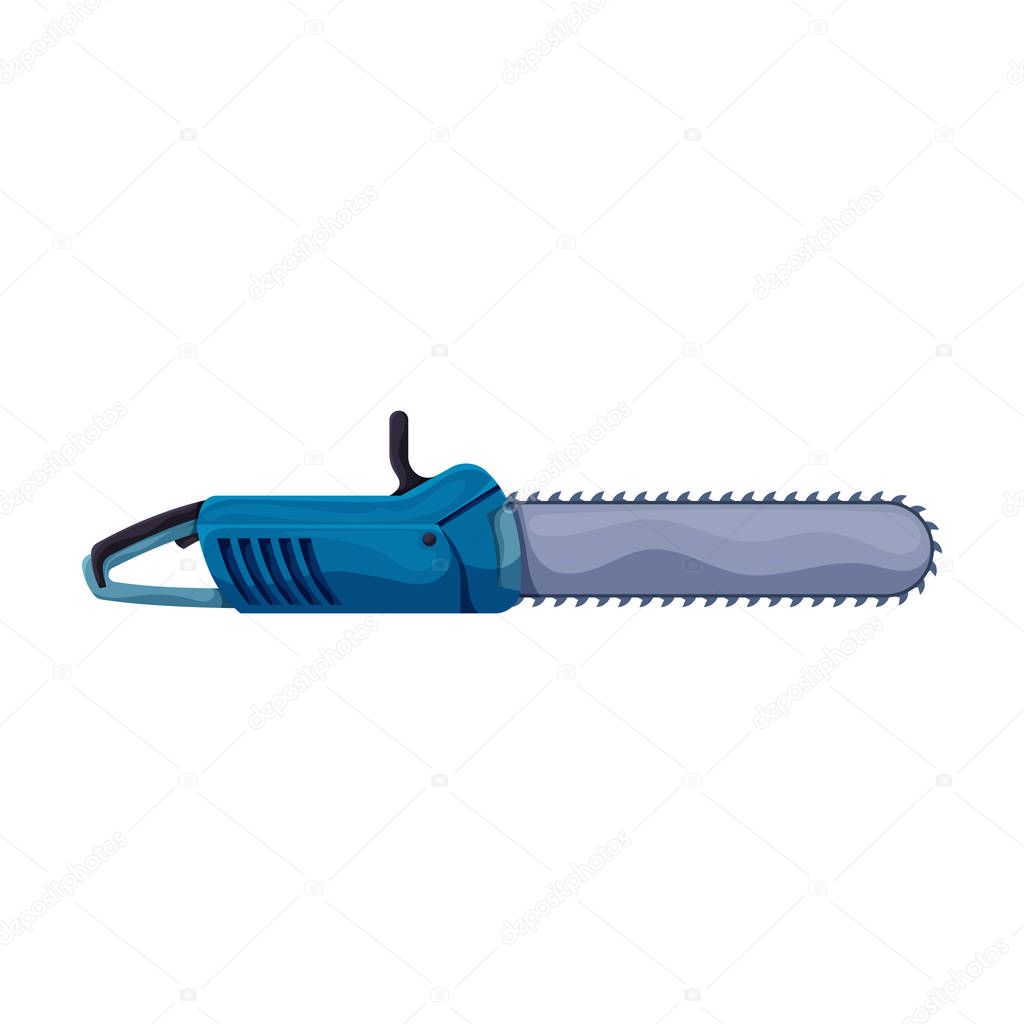 Chainsaw vector icon.Cartoon vector logo isolated on white background chainsaw.