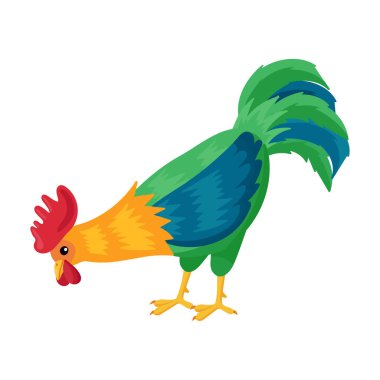 Cock of animal vector icon.Cartoon vector icon isolated on white background cock of animal.