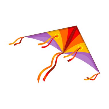 Kite vector icon.Cartoon vector icon isolated on white background kite .