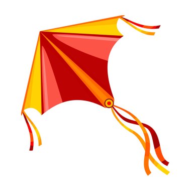 Kite vector icon.Cartoon vector icon isolated on white background kite .