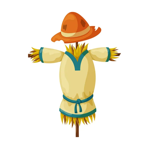 Scarecrow vector icon.Cartoon vector icon isolated on white background scarecrow. — 스톡 벡터