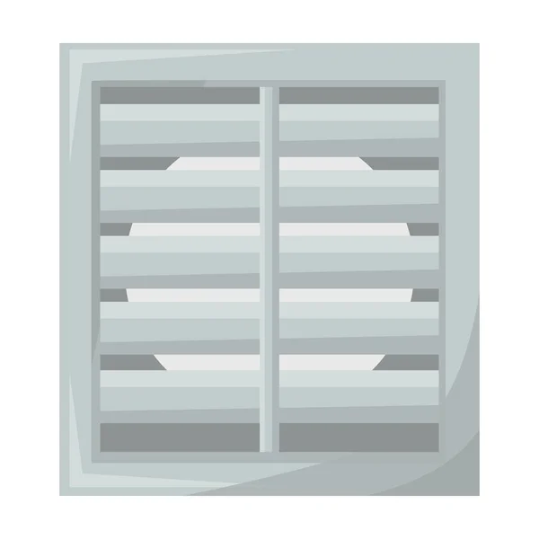 Icône vectorielle de grille de ventilation Icône vectorielle de bande dessinée isolée sur la grille de ventilation de fond blanc . — Image vectorielle