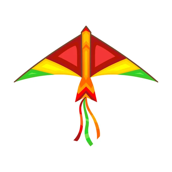 Kite vector icon.Cartoon vector icon isolated on white background kite . — Stok Vektör