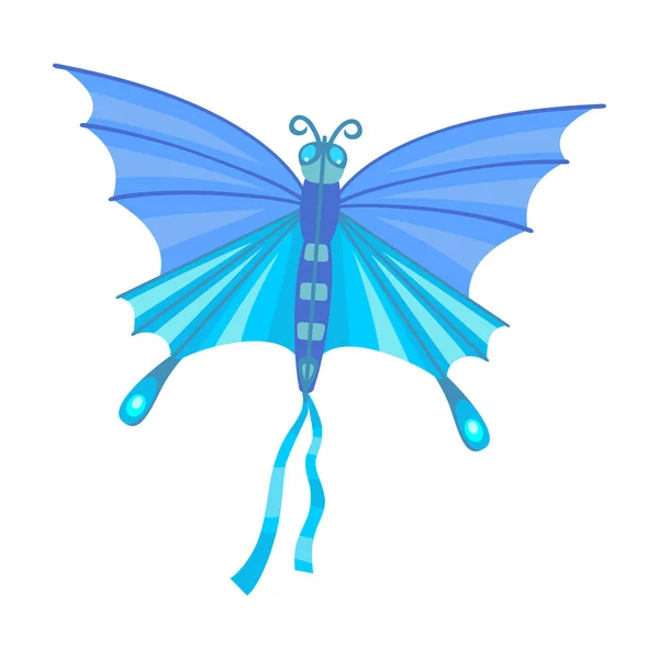 Kite motýl vektorová ikona.Cartoon vektorová ikona izolované na bílém pozadí motýl draka . — Stockový vektor