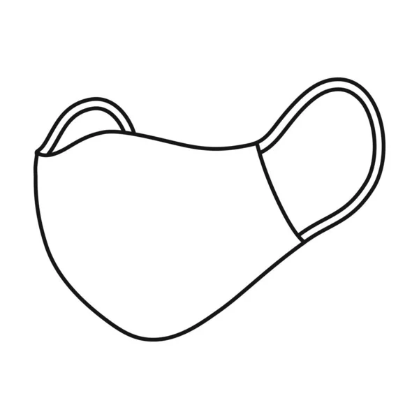 Медична маска Векторна іконка. Вихідна лінія, лінія Векторна іконка ізольована на білому тлі медичної маски . — стоковий вектор