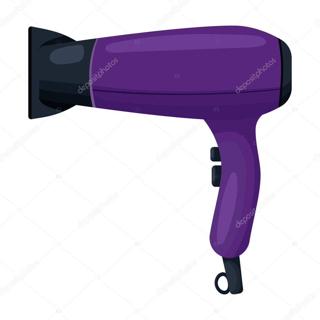 Hair dryer vector icon.Cartoon vector icon isolated on white background hair dryer .