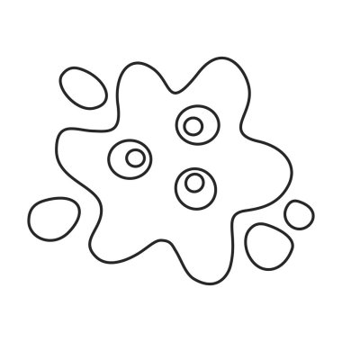 Virüs vektör simgesi bakterisi. Ana hatlar, çizgi vektör simgesi virüsün beyaz arka plan bakterisi üzerinde izole edilmiş. .