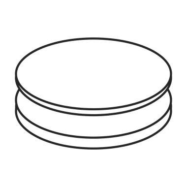 Çikolatalı kurabiye vektör simgesi. Beyaz arkaplan çikolatalı kurabiye üzerinde izole edilmiş çizgi vektör simgesi. .