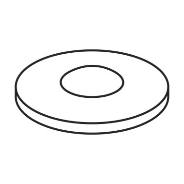 Bisküvi kurabiye vektör simgesi. Beyaz arkaplan bisküvisi üzerinde izole edilmiş çizgi vektör simgesi..