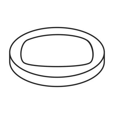 Bisküvi kurabiye vektör simgesi. Beyaz arkaplan bisküvisi üzerinde izole edilmiş çizgi vektör simgesi..