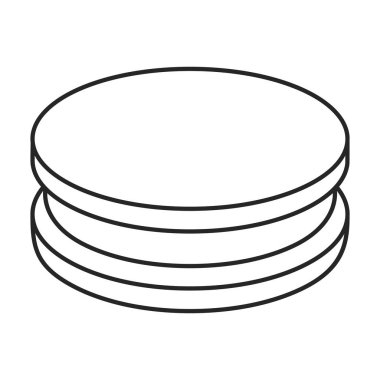 Çikolatalı kurabiye vektör simgesi. Beyaz arkaplan çikolatalı kurabiye üzerinde izole edilmiş çizgi vektör simgesi. .