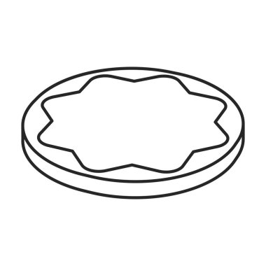 Çikolatalı kurabiye vektör simgesi. Beyaz arkaplan çikolatalı kurabiye üzerinde izole edilmiş çizgi vektör simgesi. .