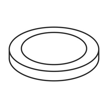 Bisküvi kurabiye vektör simgesi. Beyaz arkaplan bisküvisi üzerinde izole edilmiş çizgi vektör simgesi..