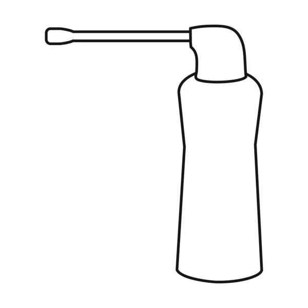 Aerosol spray vector icon.Schiță, linie vector icon izolat pe spray de aerosoli de fundal alb . — Vector de stoc