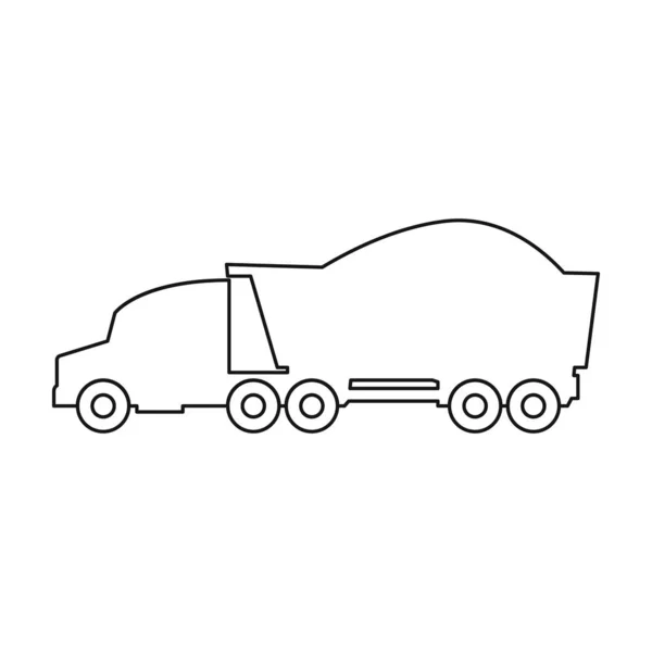 Icône vectorielle de camion icon.outline isolé sur fond blanc camion  . — Image vectorielle
