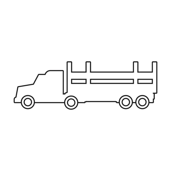 Lastbil vektor icon.outline vektor ikon isolerad på vit bakgrund lastbil . — Stock vektor