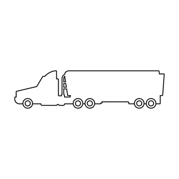 トラックベクトルのアイコン白い背景トラックに隔離されたアウトラインベクトルのアイコン . — ストックベクタ