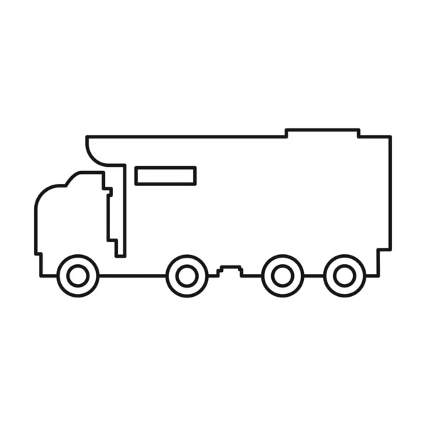 Truck vector icon.outline vector icon isolated on white background truck . — 스톡 벡터