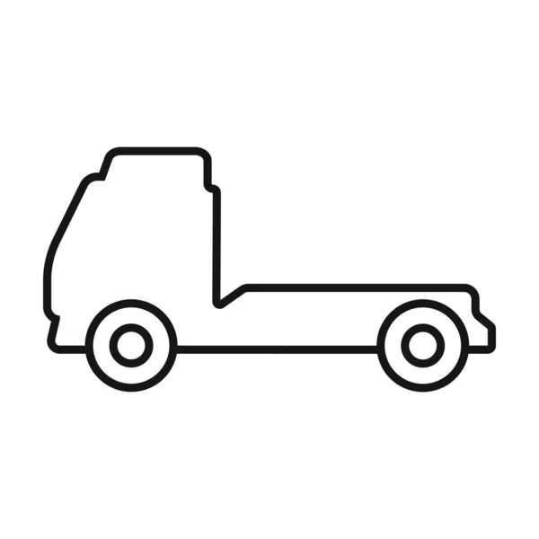 Camión icono vector icon.outline aislado en camión de fondo blanco  . — Vector de stock