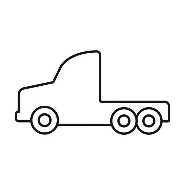 LKW-Vektor icon.outline Vektor-Symbol isoliert auf weißem Hintergrund LKW . — Stockvektor