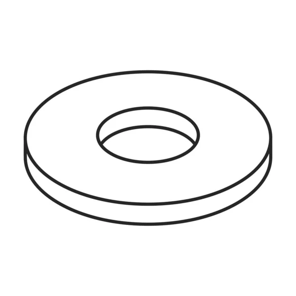 Biscuit cookie vecteur icon.Outline, icône vectorielle ligne isolé sur fond blanc biscuit cookie . — Image vectorielle