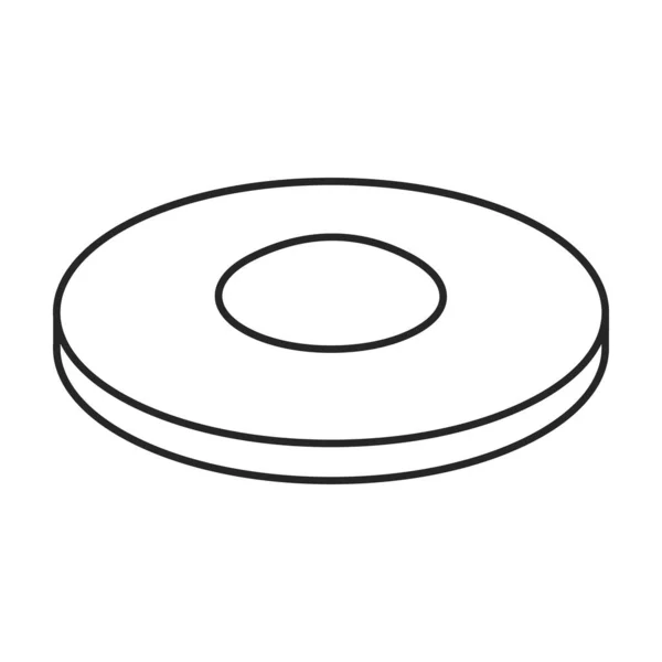 Biscuit cookie vecteur icon.Outline, icône vectorielle ligne isolé sur fond blanc biscuit cookie . — Image vectorielle