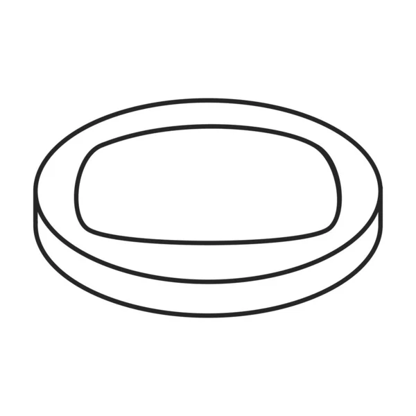Εικονίδιο διανύσματος μπισκότων Biscuit Περίγραμμα, εικονίδιο διανύσματος γραμμής που απομονώνεται σε λευκό μπισκότο φόντου. — Διανυσματικό Αρχείο