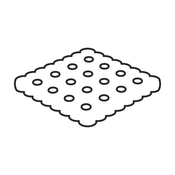 Печиво для печива Векторна піктограма. Вихідна лінія, лінія Векторна піктограма ізольована на білому фоні печива для печива . — стоковий вектор