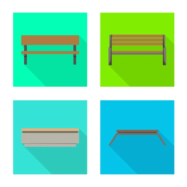 Vektorillustration von Sitz und Architektur-Ikone. Sammlung von Sitz- und Baustoffsymbolen für das Web. — Stockvektor