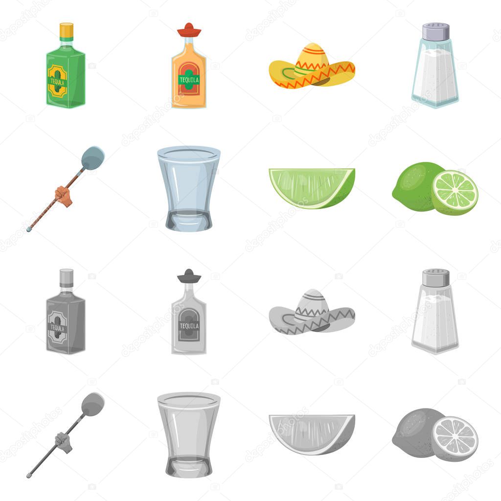 Vector illustration of vacation and tropical logo. Set of vacation and travel vector icon for stock.