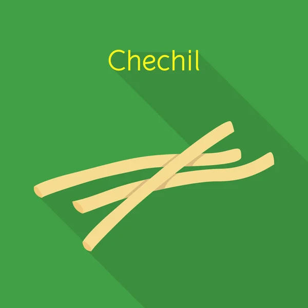 Vektor ilustrasi chechil dan ikon keju. Grafis chechil dan makanan stok simbol untuk web . - Stok Vektor
